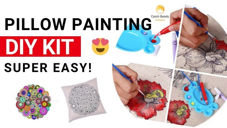 Make Pillow Cushion Cover Painting DIY Kit - EASY
