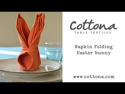 Napkin folding Easter Bunny