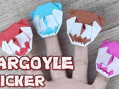 Origami Gargoyle Flicker | How To Making a Head Flying Flickering Tutorial | DIY a Finger Puppet