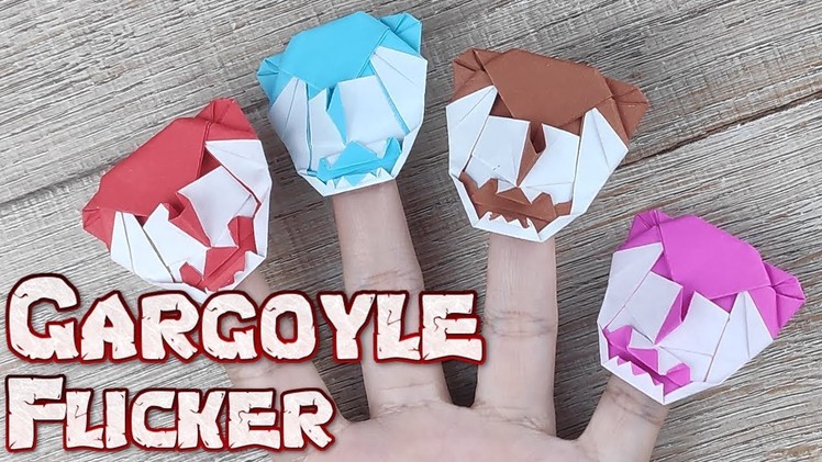 Origami Gargoyle Flicker | How To Making a Head Flying Flickering Tutorial | DIY a Finger Puppet