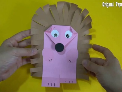 Origami Paper Hedgehog |  Paper Craft For Kids