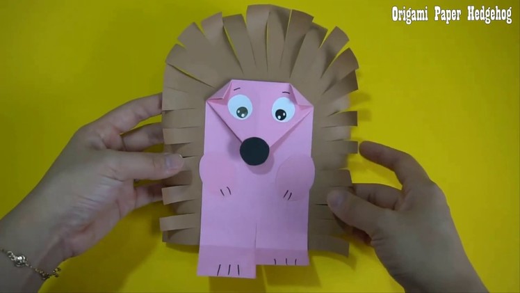 Origami Paper Hedgehog |  Paper Craft For Kids