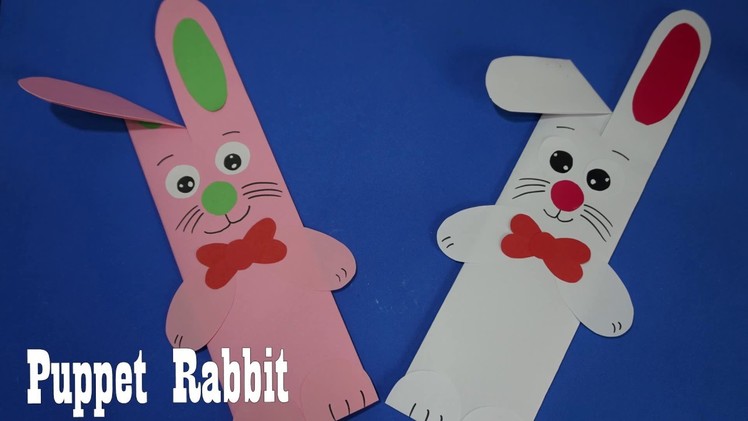 Paper  Puppet Rabbit Craft - Easy Rabbit DIYs - paper craft art