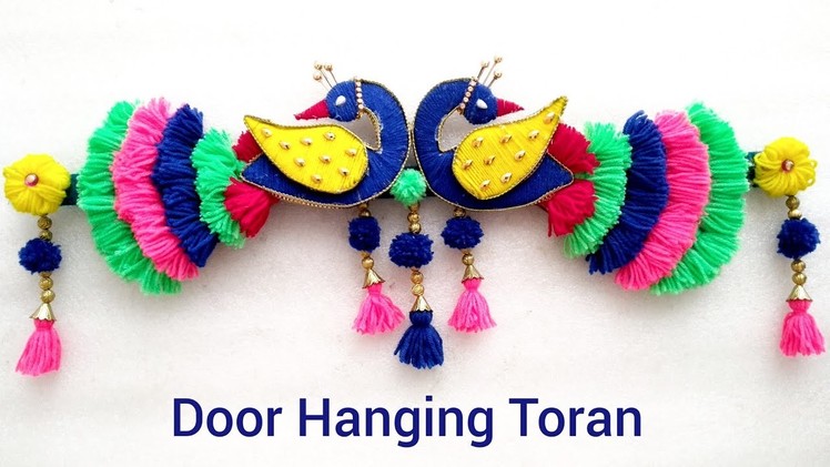 Pecock Door Hanging Toran | How To Make Woolen Door Hanging Toran | Woolen craft ideas