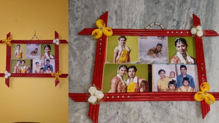 Photo Frame making at home with newspaper. Easy way to make photo frame. 