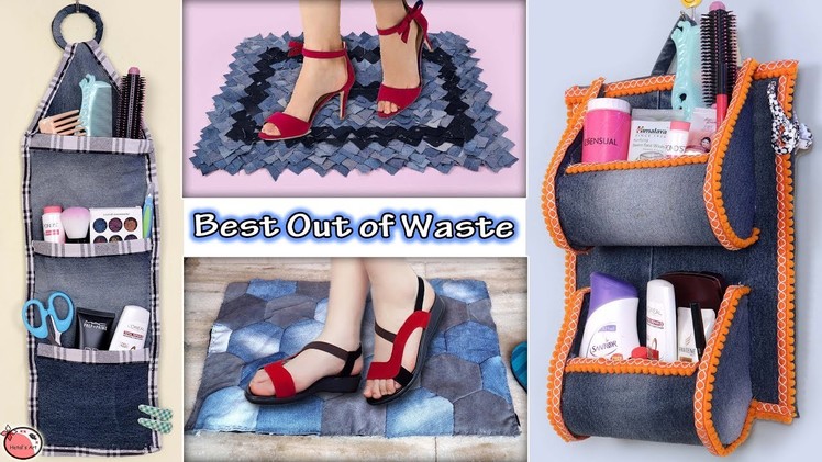 Reuse.  Old Jeans !!! 6 UseFull DIY Home Organization & Doormats Ideas