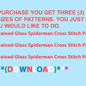 CRAFTS Stained Glass Spiderman Cross Stitch Pattern***LOOK***Buyers Can Download Your Pattern As Soon As They Complete The Purchase