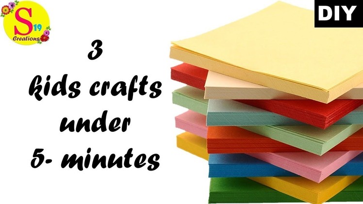 3 kids paper craft ideas easy in just 5 minutes | finger puppet making with paper | paper crafts