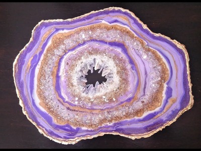 #40- Creating a Free Form Resin Geode with an Elegant Edge, On A Budget!