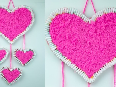 Amazing Craft Ideas- Heart Shaped Wall Hanging-Toran Making at home- Woolen Craft Idea