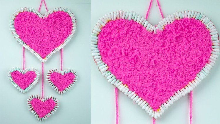 Amazing Craft Ideas- Heart Shaped Wall Hanging-Toran Making at home- Woolen Craft Idea