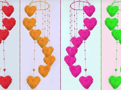 Beautiful Colorful Heart Wall Hanging Making Idea | DIY Handmade Craft