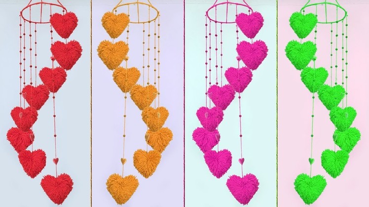 Beautiful Colorful Heart Wall Hanging Making Idea | DIY Handmade Craft