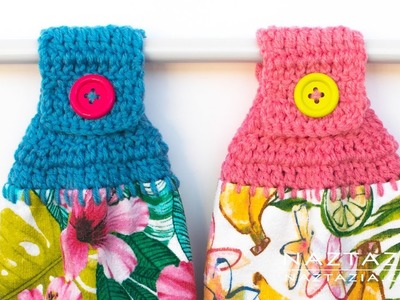 Crochet Towel Holder - Topper for Kitchen Towels by Naztazia