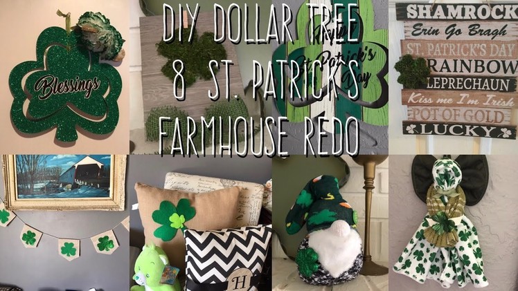 DIY Dollar Tree  8  St Patrick’s  Farmhouse Redo