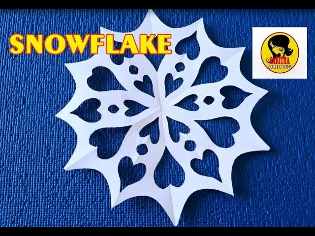 DIY Snow Flake Out of Paper|Easy and Simple Flower Craft|Easy Design Paper Flower Craft