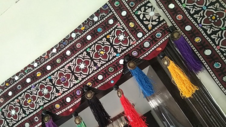 DIY Toran ???????? craft, Sindh culture for welcoming guest. Door decoration How to make from Ajrak