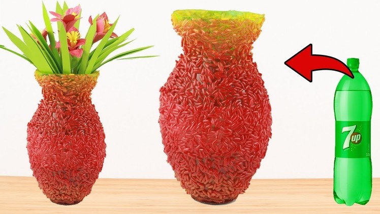 DIY Tutorial | Plastic Bottle Flower Vase Design | Plastic Bottle Craft Ideas(Bottle Craft)