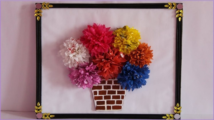 DIY | wall Hanging craft idea | Best reuse of waste plastic Bag.shopping Bags