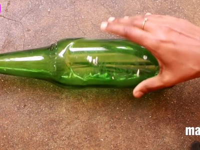 DIY | waste glass Bottle decoration | beer bottle craft ideas