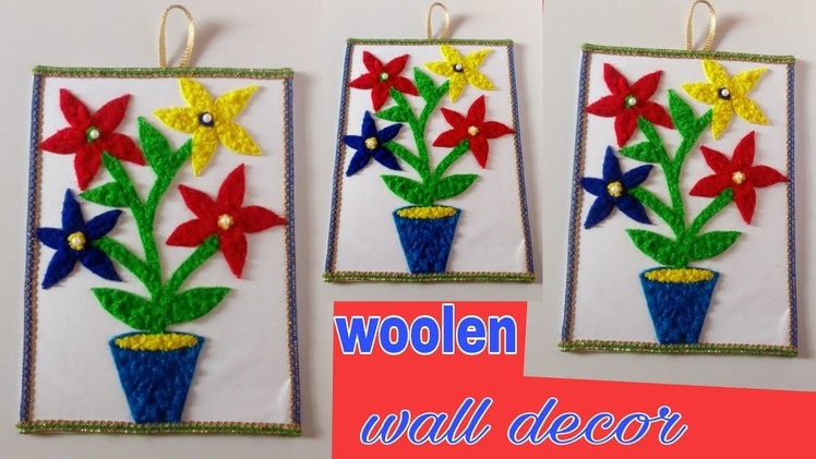 DIY woolen wall craft ideas. woolen wall showpiece. Home decor.room decor ideas