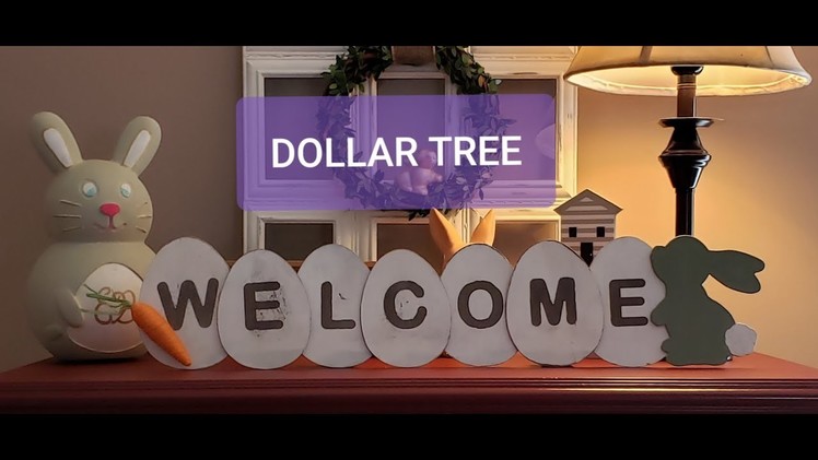 Dollar Tree DIY Spring Welcome Sign 3.22.19