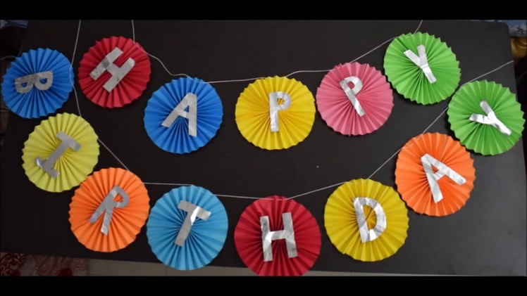 Happy Birthday Tag Making#Birthday Decorations#using craft papers and foil paper
