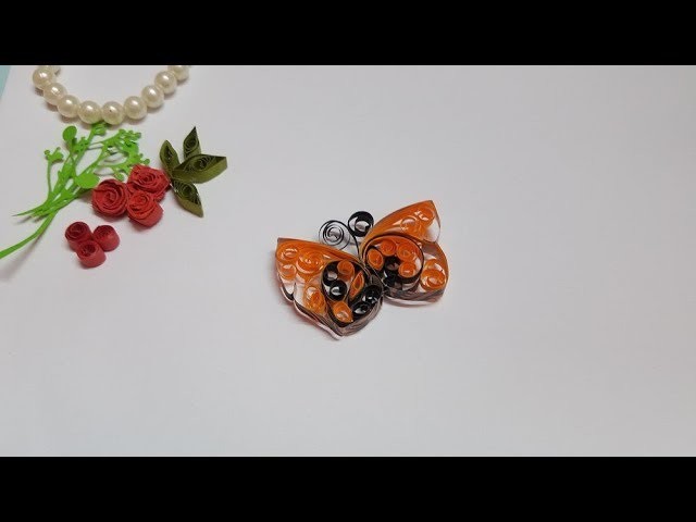 How to make a beautiful handmade quilling paper butterfly????by GS Craft.