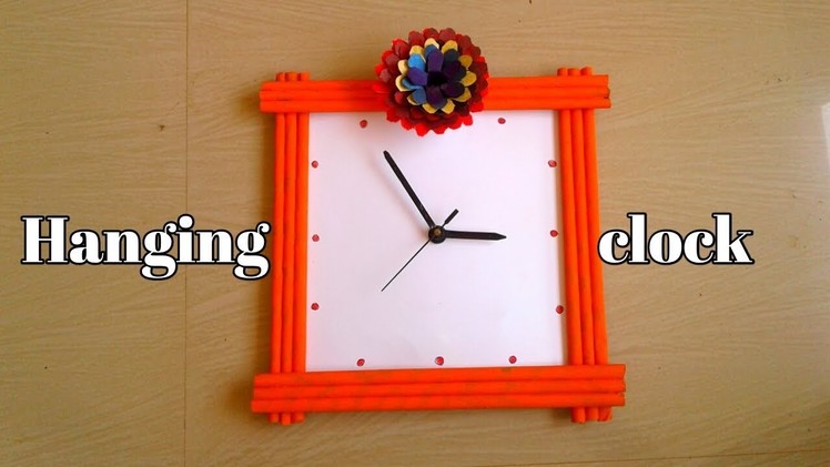 How To Make Paper Hanging Clock || DIY Wall Hanging Clock Craft