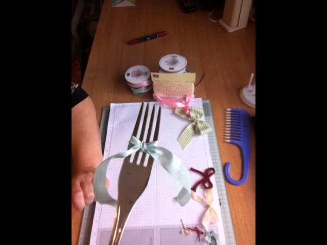 Make Ribbon Bows using a Hair Comb or Dinner Fork!