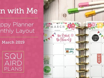 March Spring Spread :: Plan with Me :: Happy Planner Monthly Layout