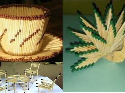 Matchstick Art and Craft Ideas ||  Innovative idea of matchstick || School project work