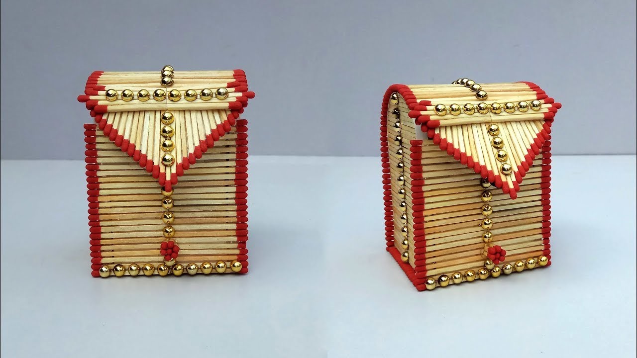 Matchstick Art And Craft Ideas, New Design Diy Matchstick Jewellery Box