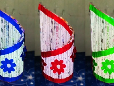 Newspaper craft | best out of waste craft idea | recycle newspaper | best out of waste