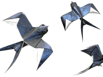 ORIGAMI SWALLOW TUTORIAL (Mariano Zavala B.) 折り 紙  つばめ GOLONDRINA оригами ЛАСТОЧКА
