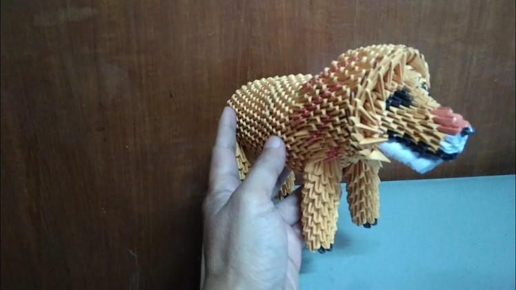 Papercraft 3d origami lion tutorial Part 3
