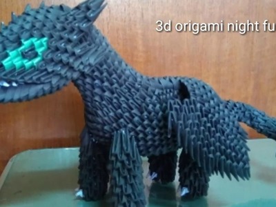 Papercraft 3d origami toothless night fury dragon tutorial part 3