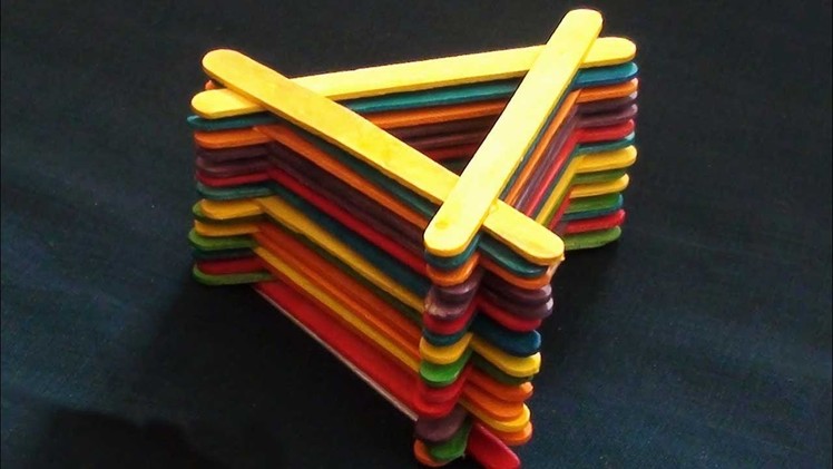 Popsicle Stick craft | Pen and Pencil Holder Box