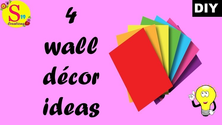 4 wall decor ideas with paper |  ceiling hanging craft ideas | diy room decor 2019 easy