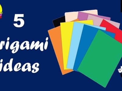 5 origami ideas for kids | Easy Paper crafts |  kids craft ideas with paper |