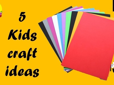 5 paper crafts for kids  | origami  step by step | craft ideas with paper easy for kids