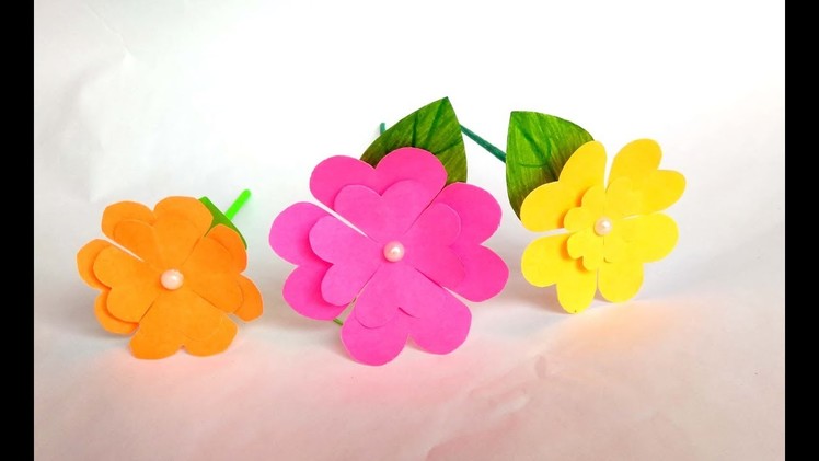 Beautiful DIY PAPER CRAFT ideas.kagaj ka  phool kaise banaye.how to make beautiful paper flower