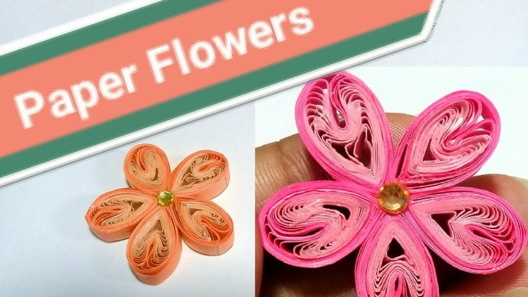 Beautiful flower | Paper Craft | paper quilling tutorial | Woman Garden