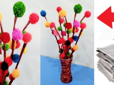 Beautiful Flower Vase Making at Home || Handmade Things || Wool Craft