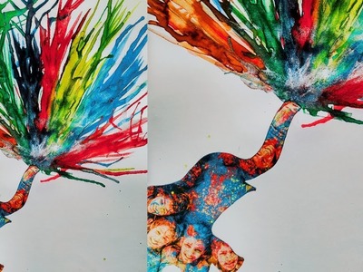 Creative Art & Craft ideas for Kids | Blow Painting Technique | NewsPaper Art