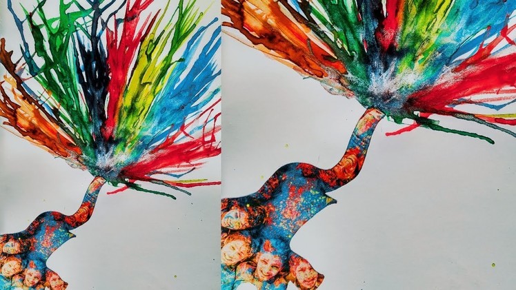 Creative Art & Craft ideas for Kids | Blow Painting Technique | NewsPaper Art