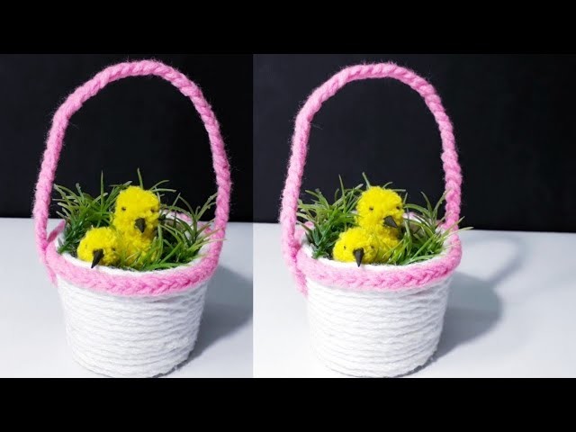 DIY Best out of Waste - Waste material craft ideas.Disposable Glass craft - Woolen Craft ideas