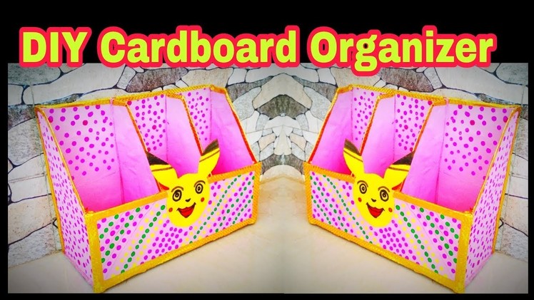 DIY Cardboard Organizer | Desk Organizer |Easy Cardboard Craft