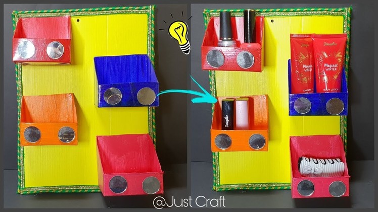 DIY Organizer from Cardboard Box | Cardboard box craft ideas | Best out of waste | Just Craft