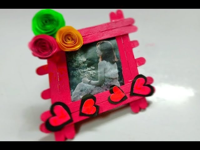 how to make photo frame with waste material